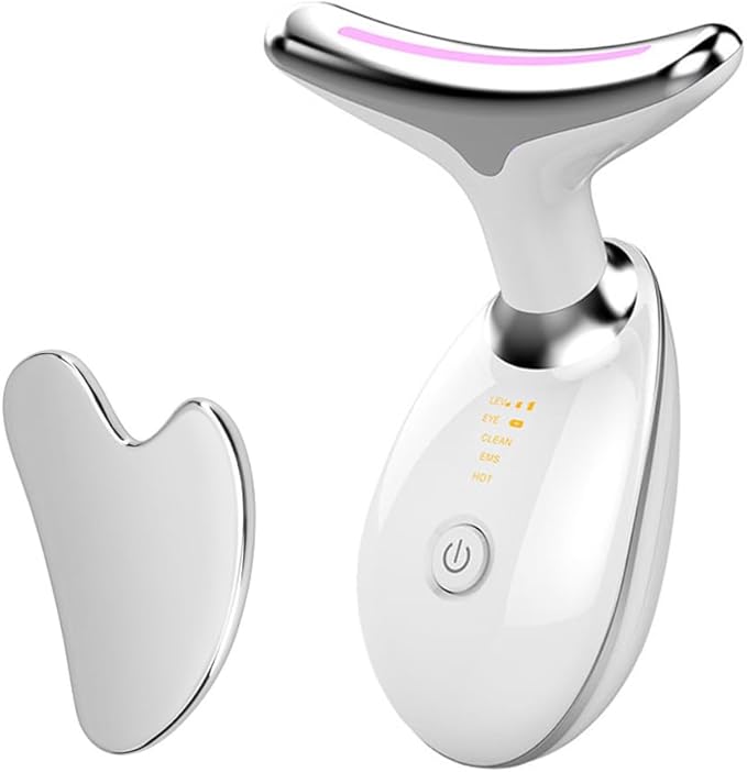 LumeiSkin Masajeador facial y de cuello LED EMS recargable