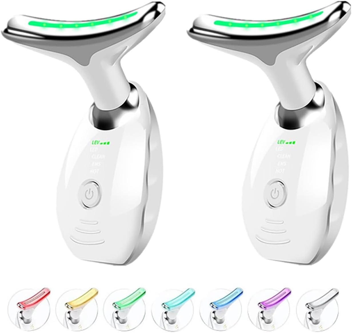 LumeiSkin Masajeador facial y de cuello LED EMS recargable